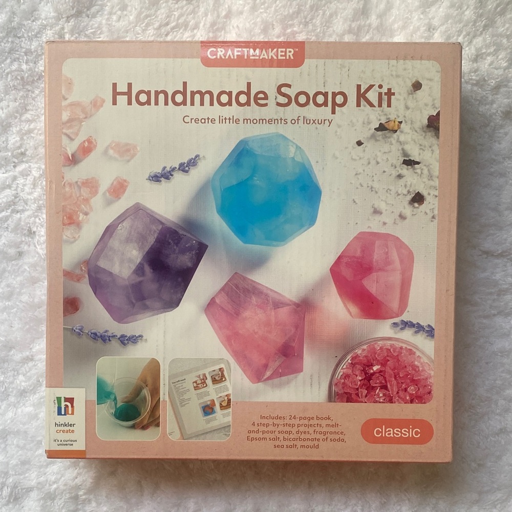 Handmade Soap Kit - Pink, Purple, Blue